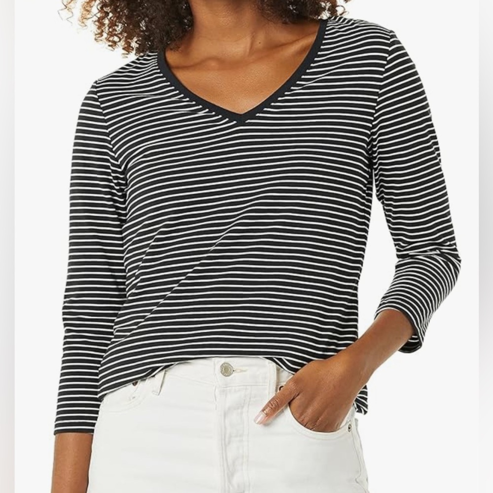 07. New V- Neck Tunic with 3/4 Sleeve
